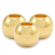 DQ metal bead Round 5mm Gold